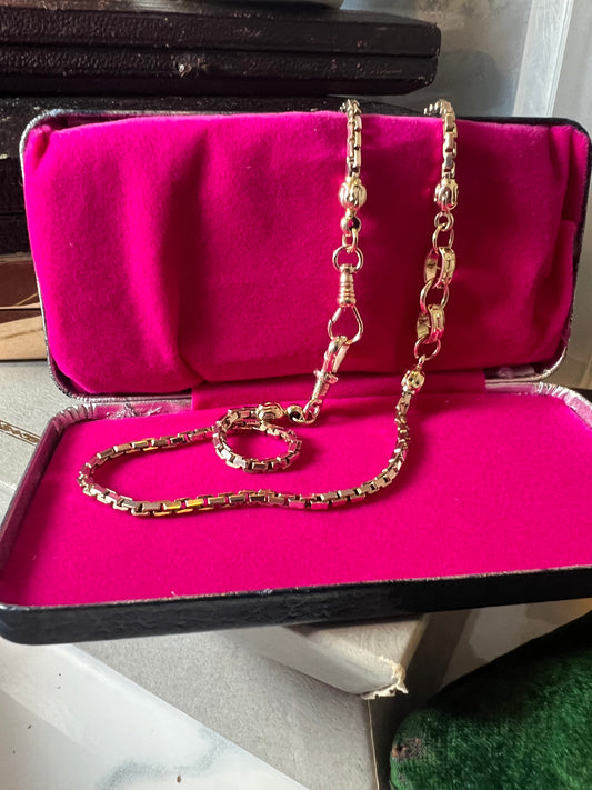 16inch Victorian Solid Gold 10KT with 14KT  Necklace
